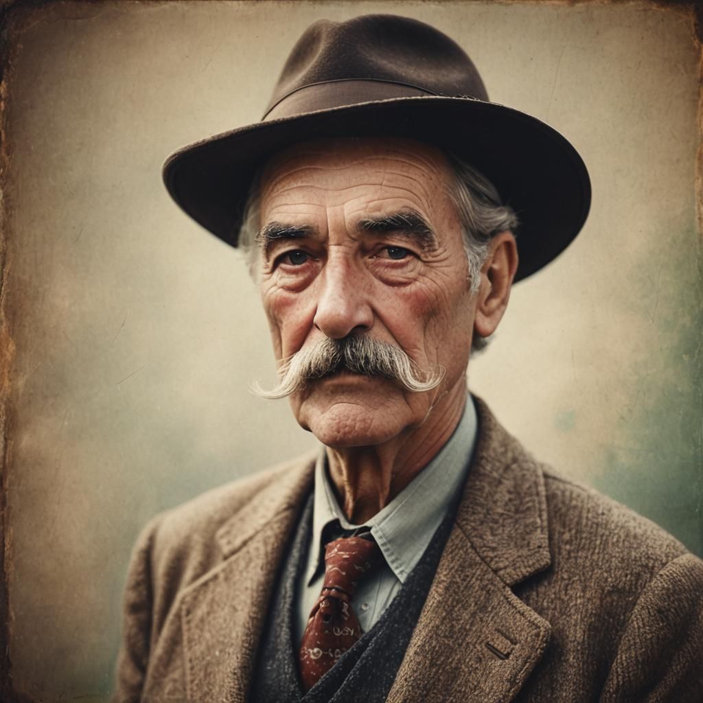 Grandpa in a hat  by @undefined