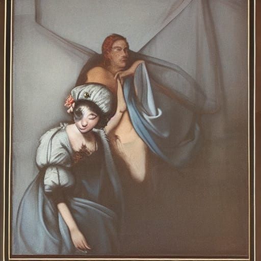 Not reflected in mirrors at all
Jester silently looks at its mistress
Only earthly life passes by
And the soul flies behind the eyebrow into...