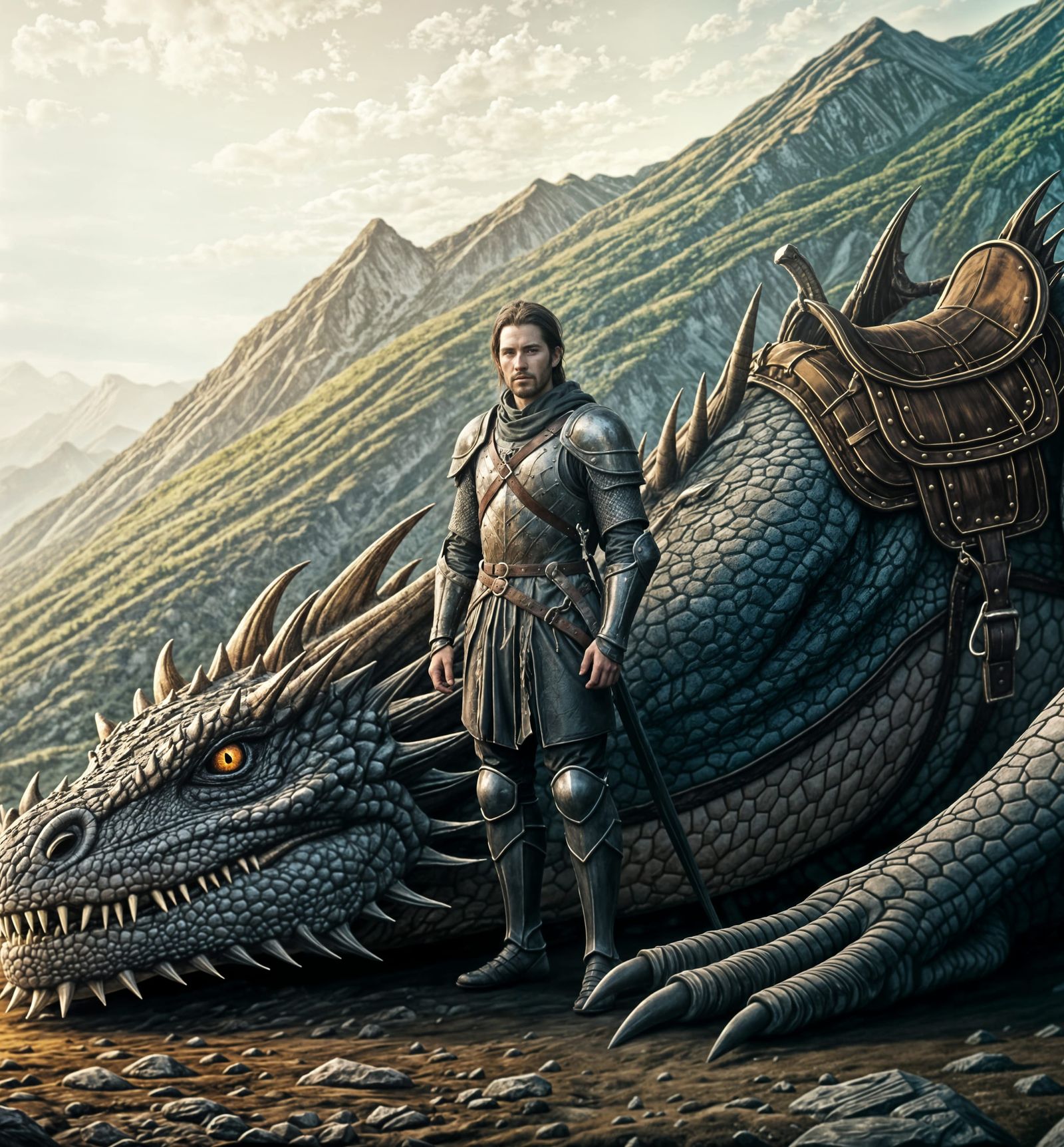 Dragonrider Osvald and Xatarka  by @TSharp 