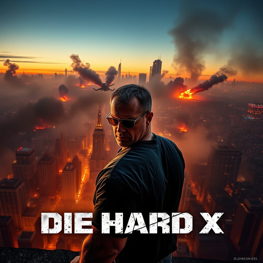 Movie Poster for "Die Hard X"  by @Valkris