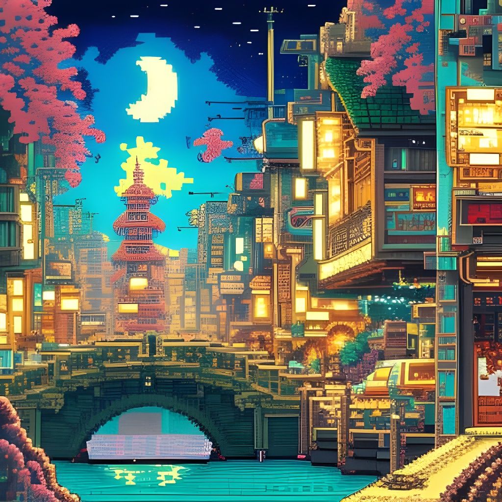 Pixel City River
