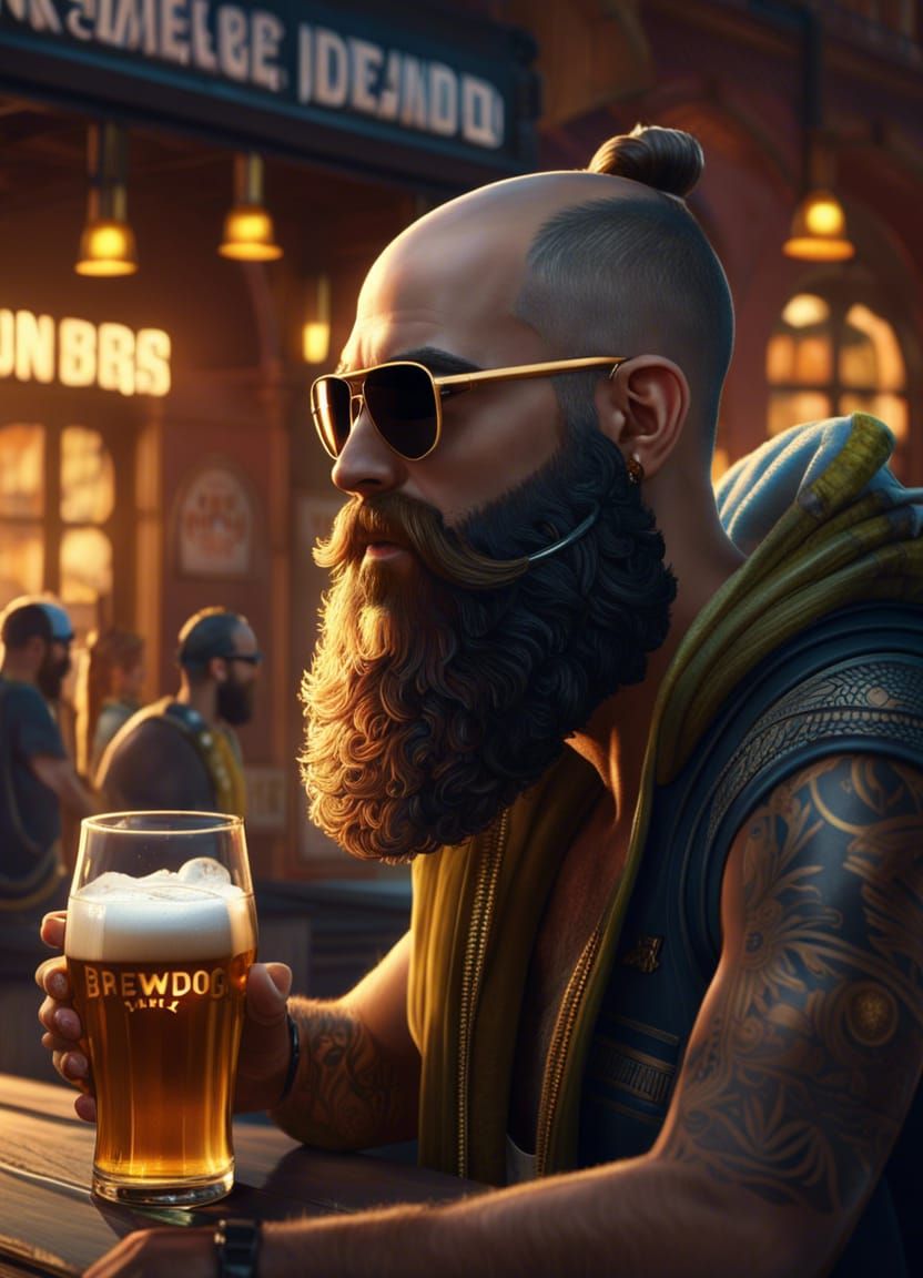 Beer garden hipster  by @Jan M