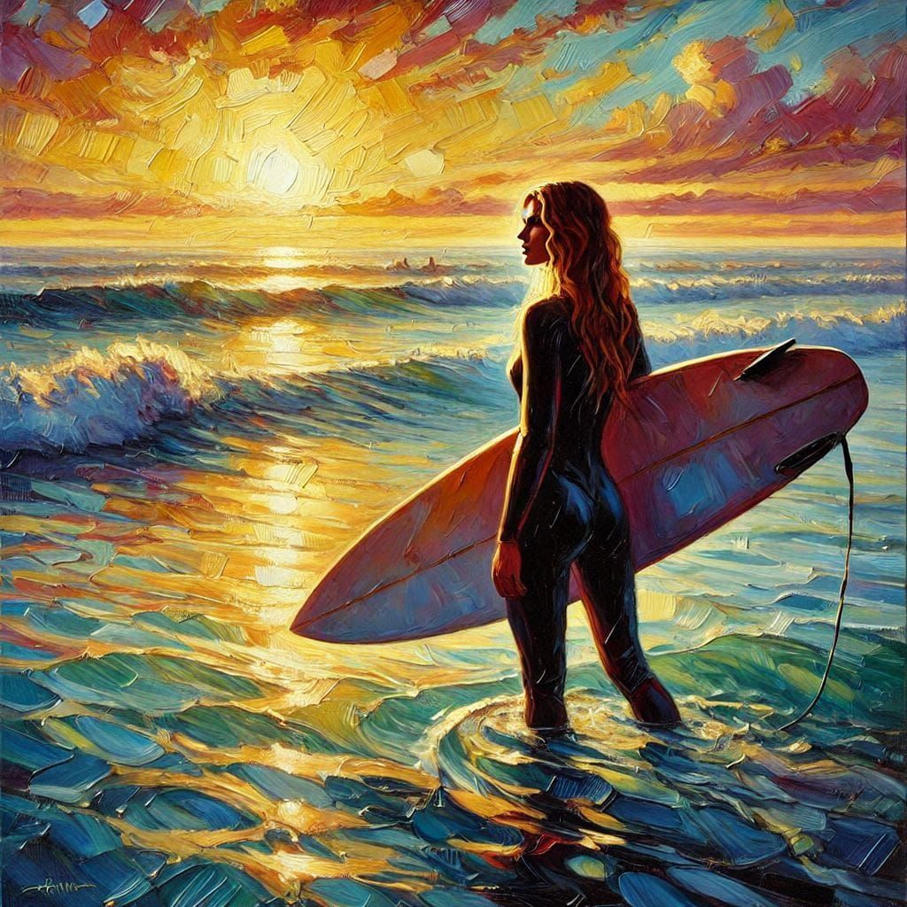 freezing cold water, figure hugging neoprene - surfing at day's dawn