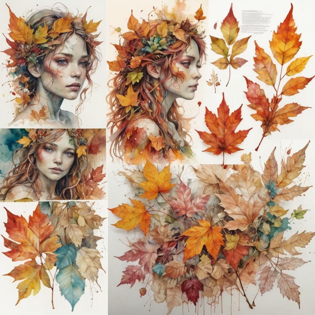 Collage of leaves