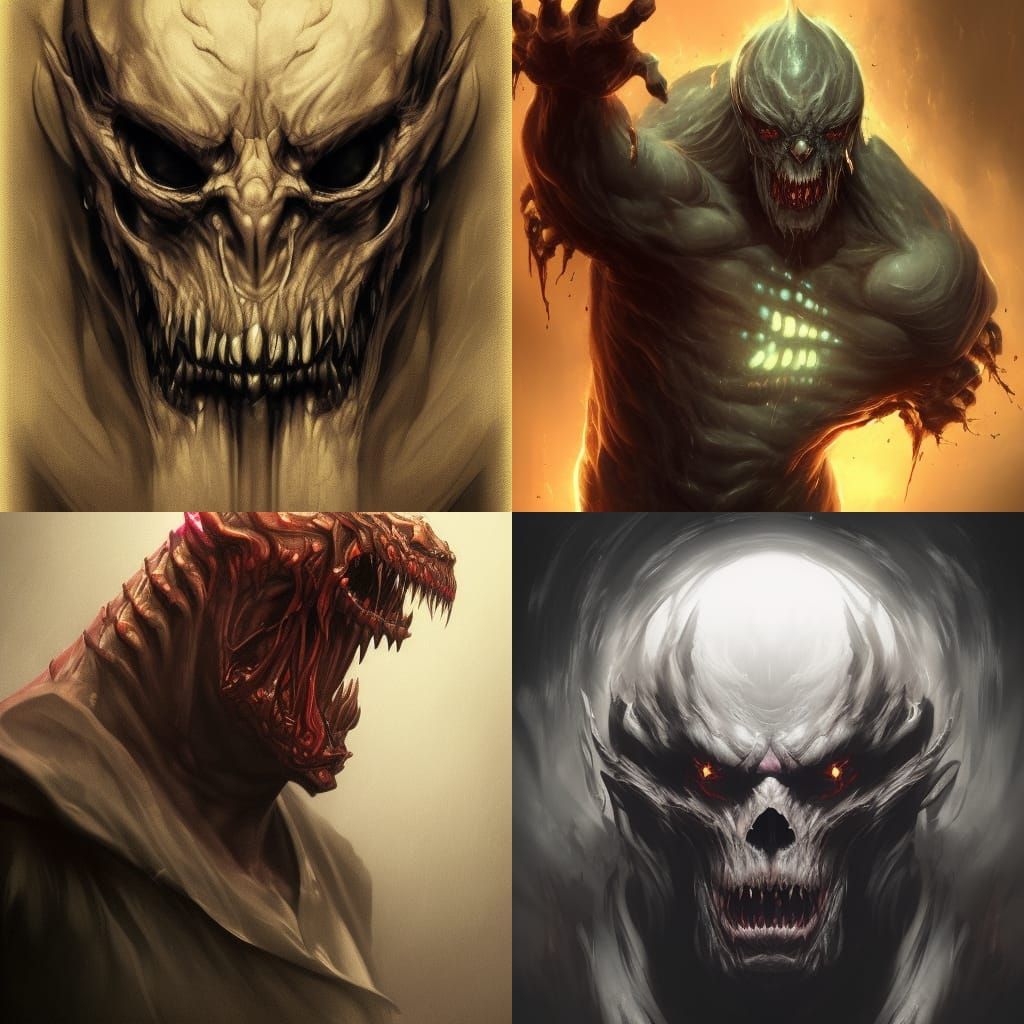 Monster, demon, daemon, creature, abomination, horror, evil ...