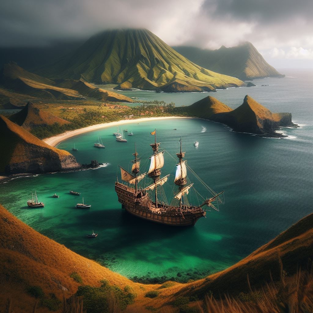 “Sailing Through Emerald Waters”