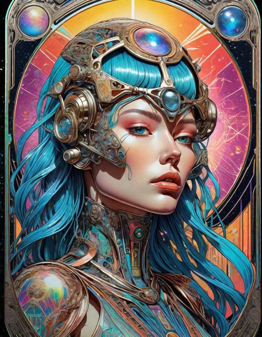 Cyberpunk Tarot Card