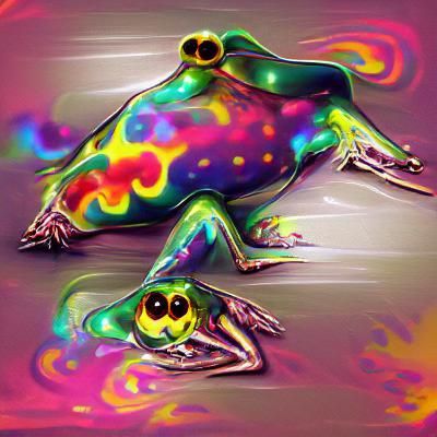 Psychedelic chemically hazardous frog