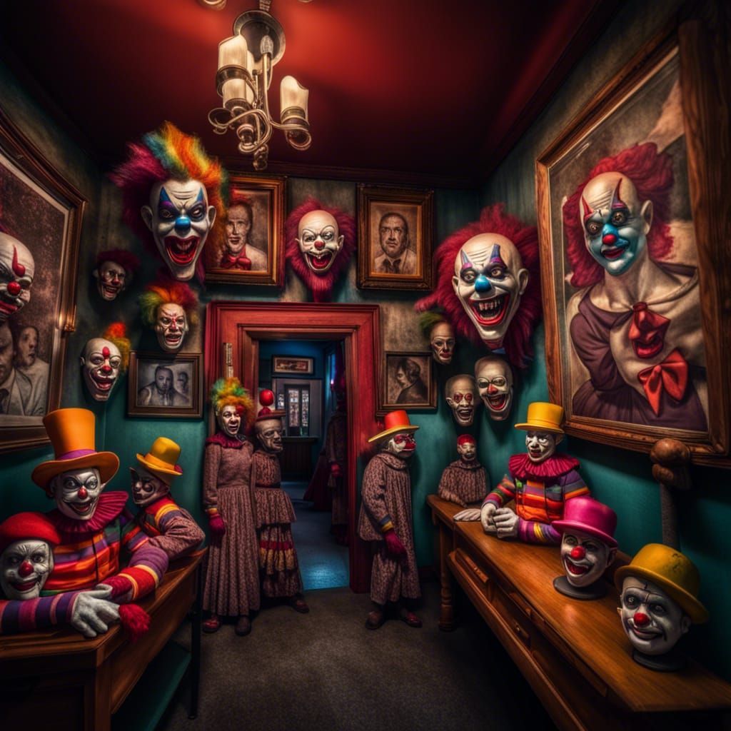 Clown house AI Generated Artwork NightCafe Creator