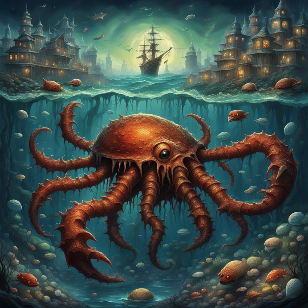 slimy things did crawl with legs
upon the slimy sea.