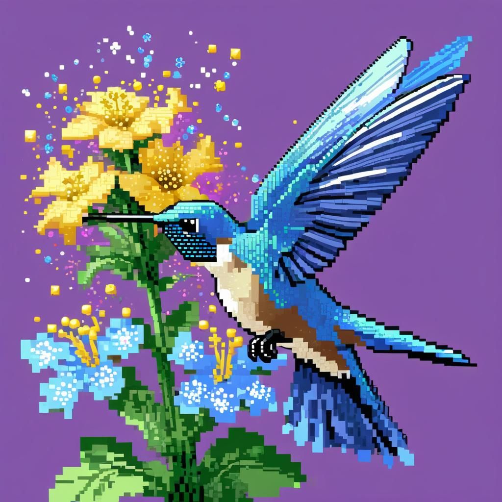 Pixel art :: Colibri   by @Neromagenta