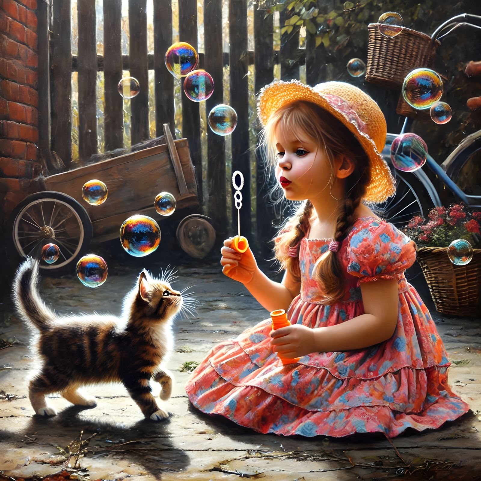 Blowing Bubbles For Kitty #3
