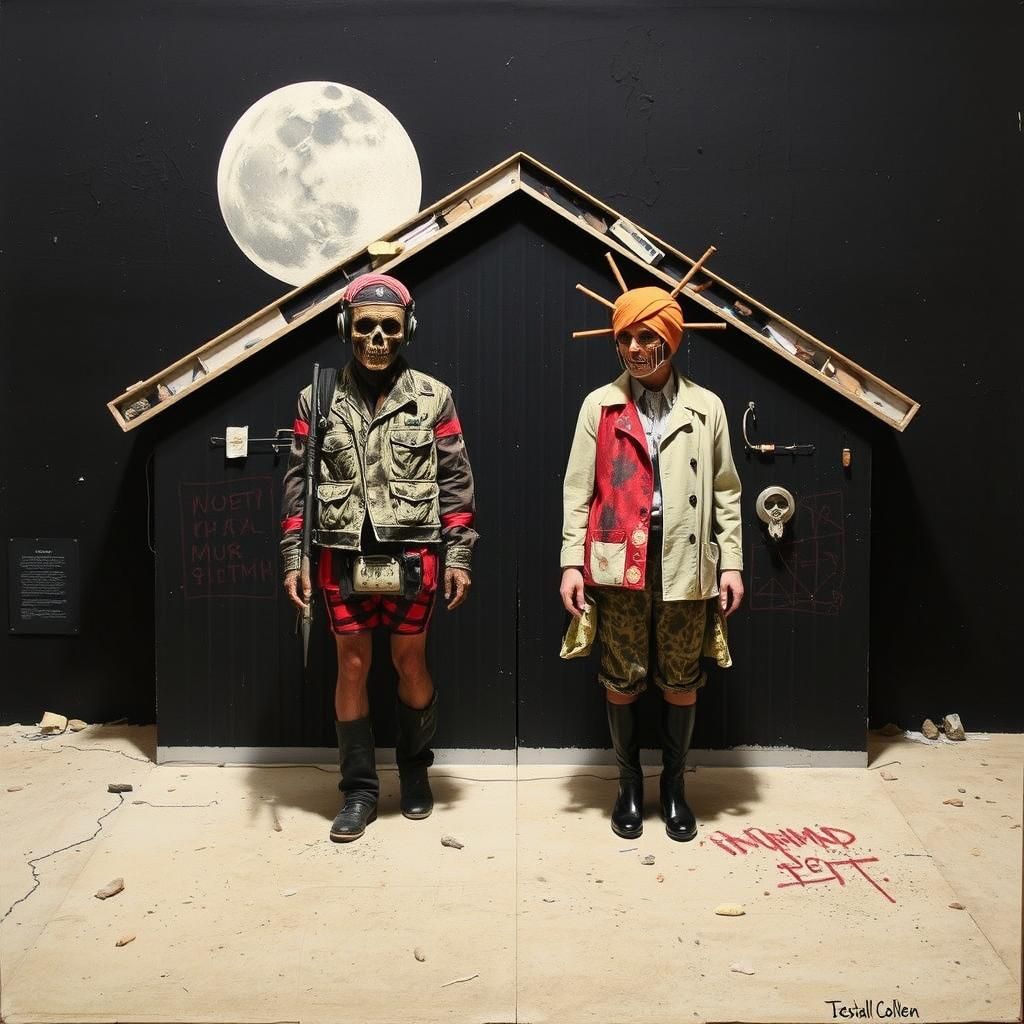 Abstract Graffiti Art Inspired by Dadaism