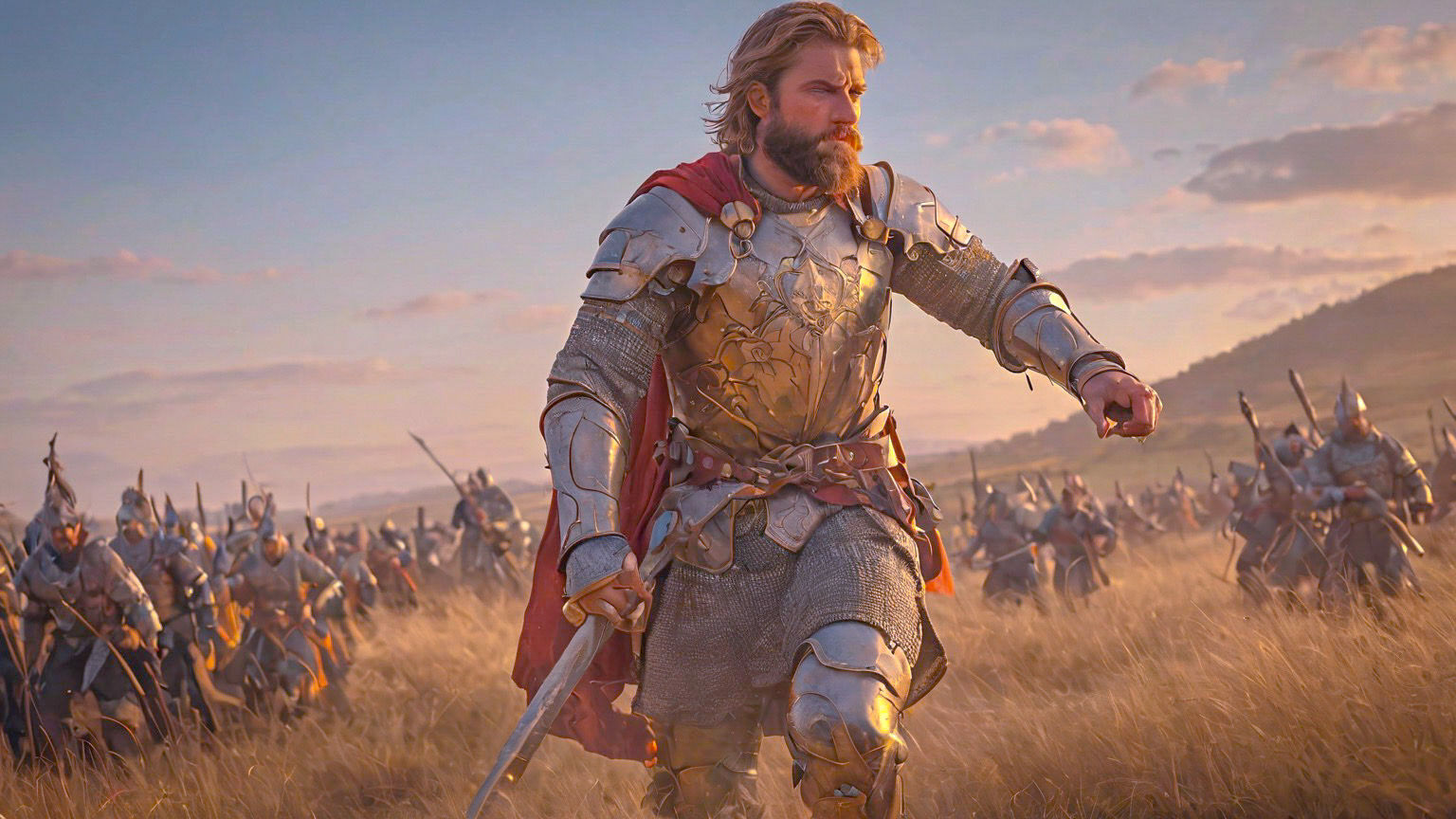 King Richard the Lionheart Leading His Men