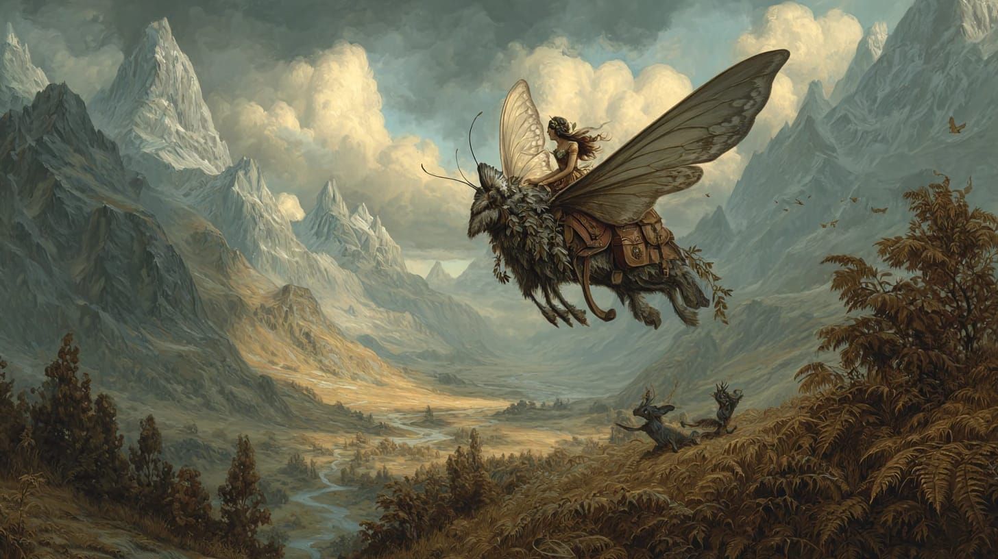 Flying Across the Great Valley on Her Moth
