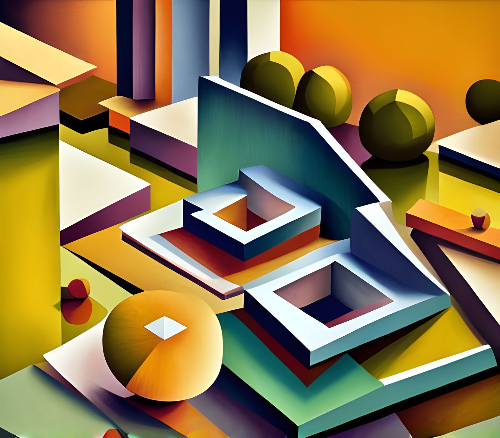 Cubist painting