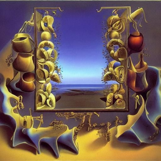 Christmas Decorations in Surrealist Style