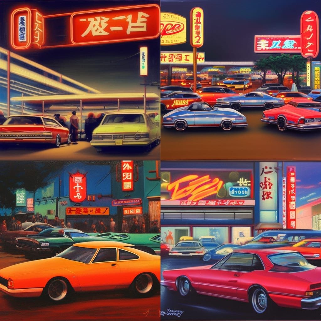 Jdm car meet AI Generated Artwork NightCafe Creator