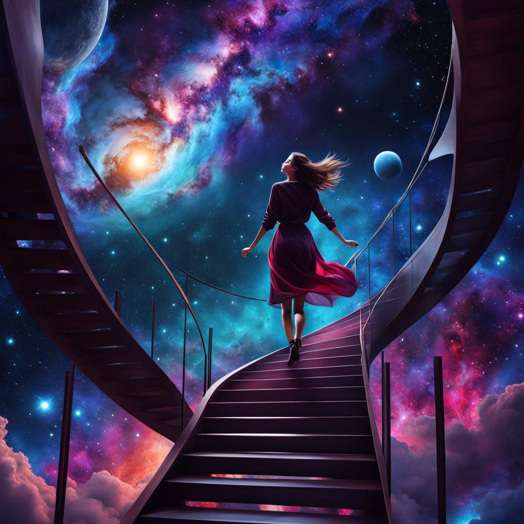 Surreal stairs  by @Ebroin