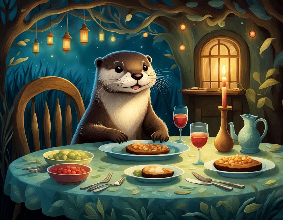 an adorable and beautiful otter