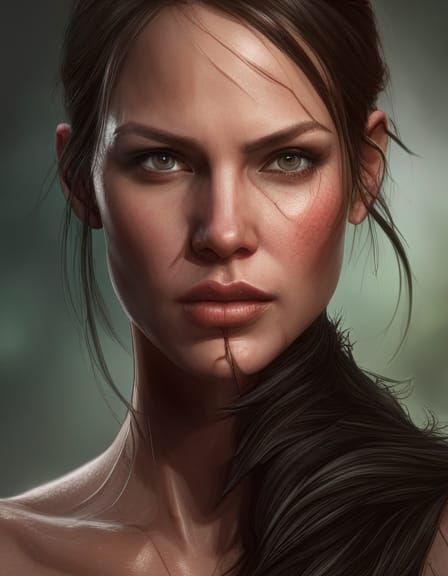Lara Croft, head and shoulder
