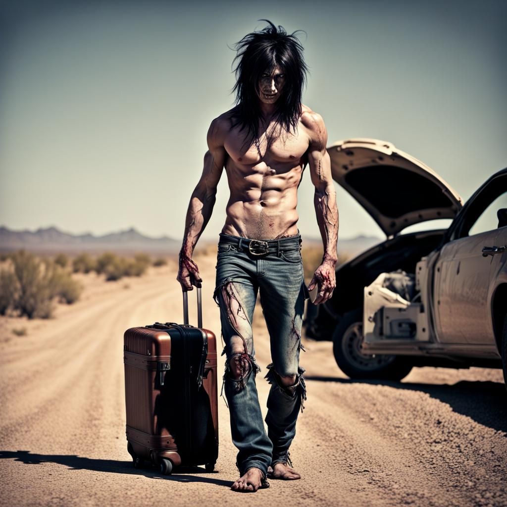 Beware of Hitchhiking Zombies AI Generated Artwork NightCafe Creator