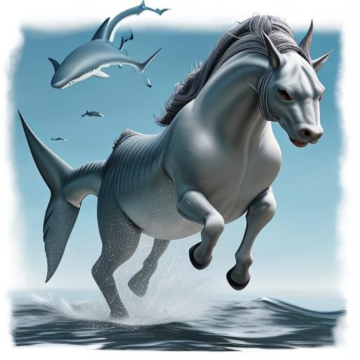 shark horse hybrid - AI Generated Artwork - NightCafe Creator