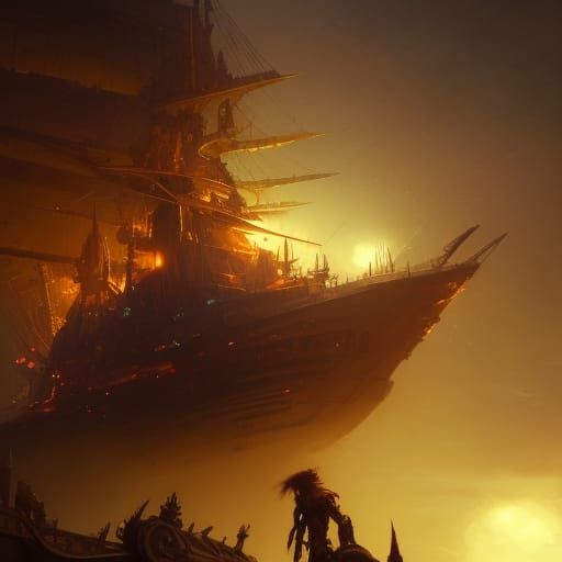 space pirate ship - AI Generated Artwork - NightCafe Creator