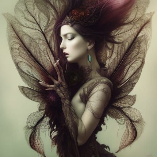 Fairy With Black Wings - AI Generated Artwork - NightCafe Creator