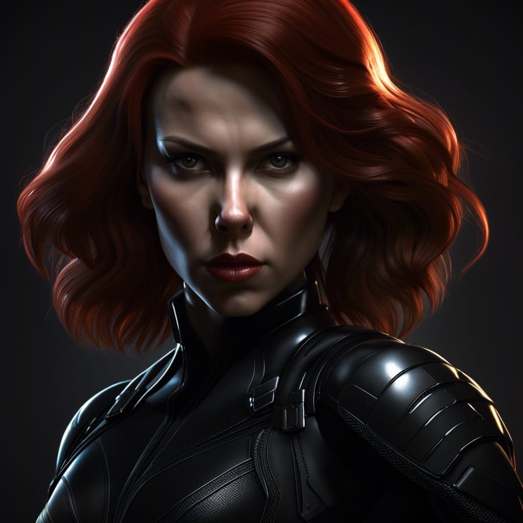 black widow, cinematic lighting, high resolution 3D render. - AI ...