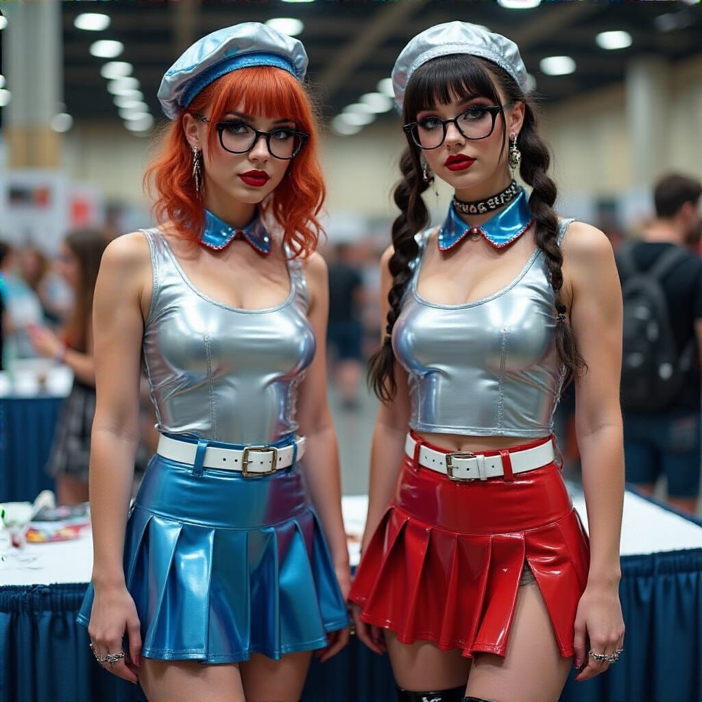 Shiny Cosplay Booth Babes