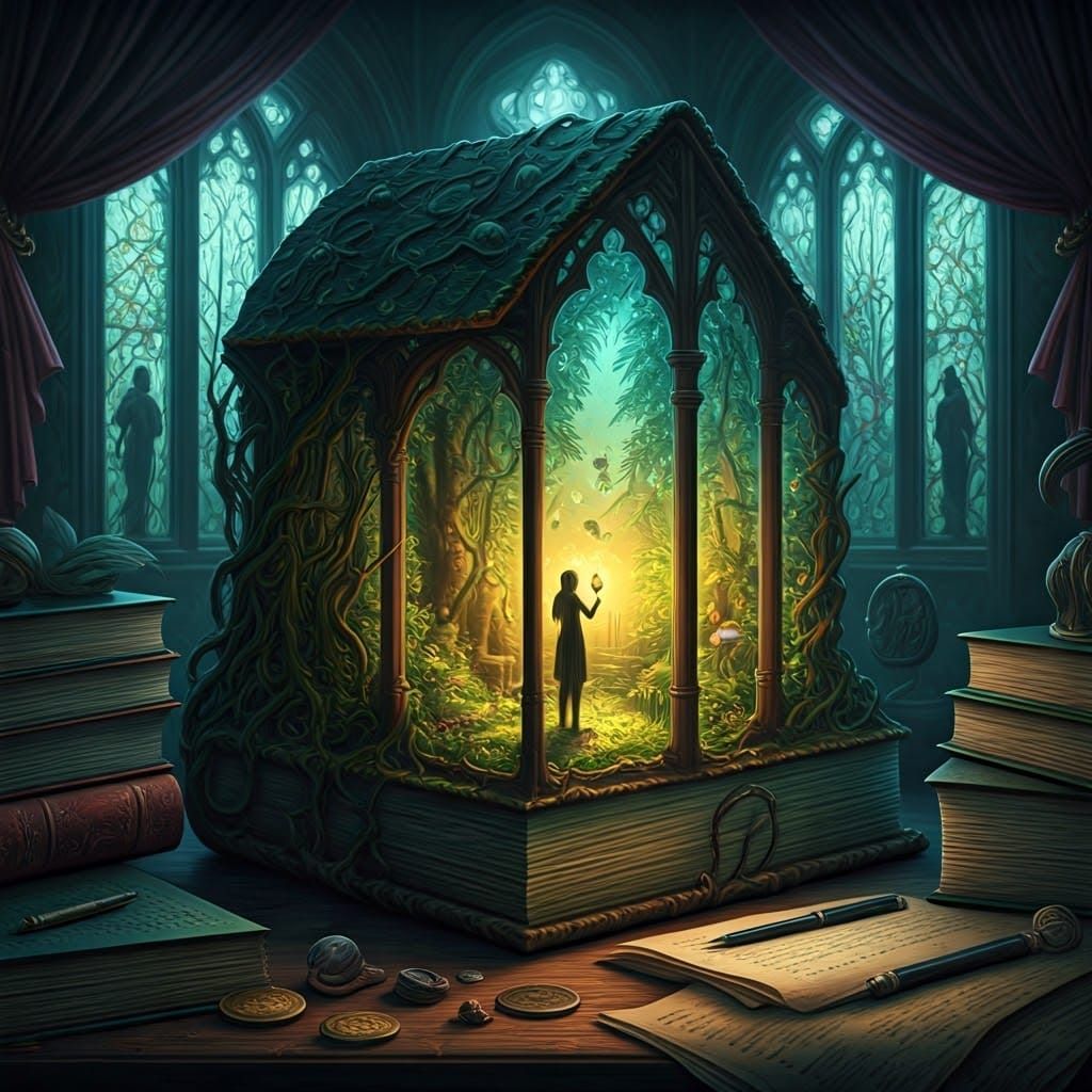 Enchanted Forest Encased in Tomes