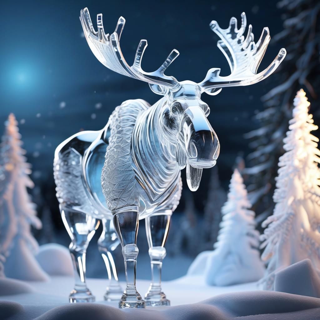 Ice Moose  by @CatFriend