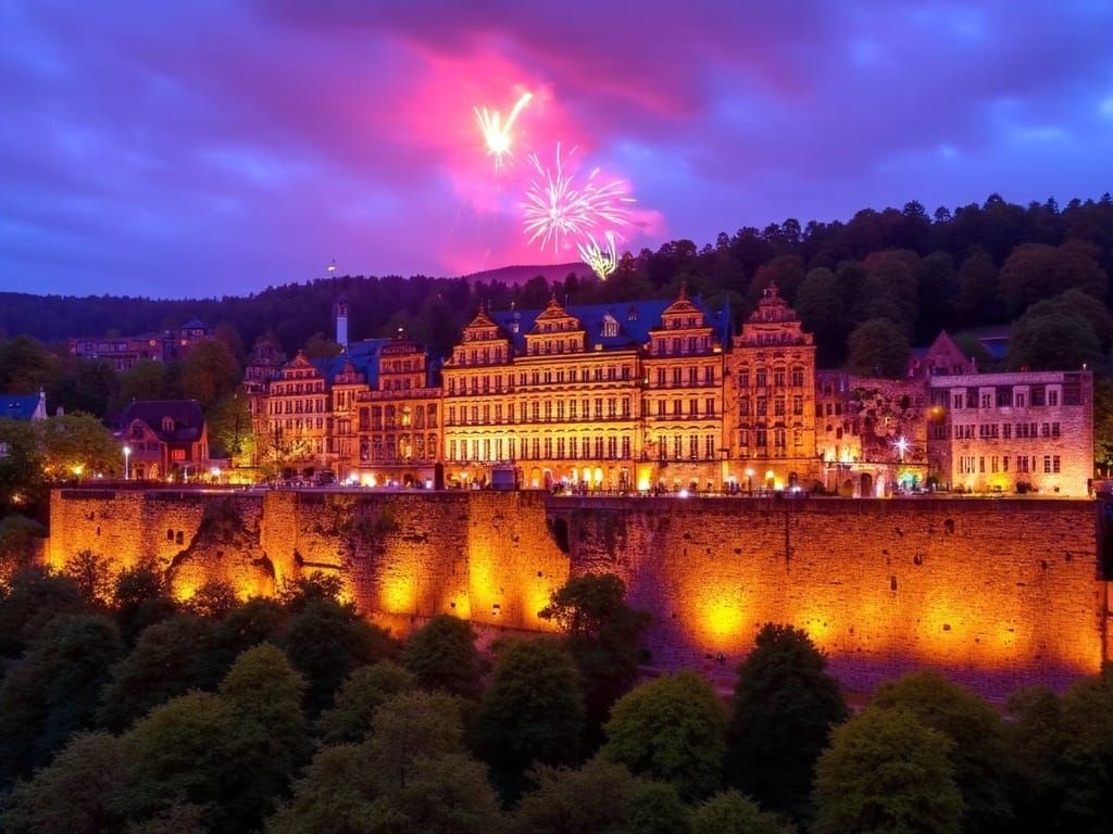 Schlossbeleuchtung <lora:Heidelberg Castle:1.4>