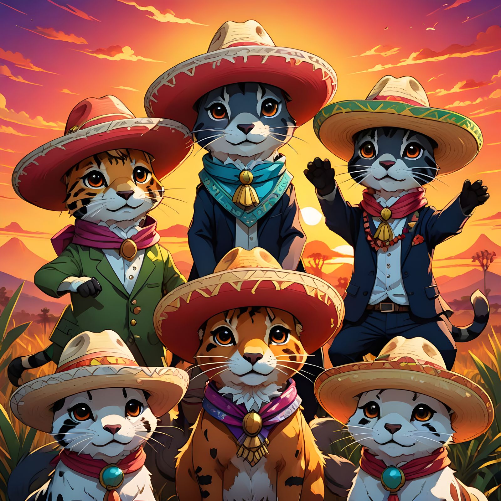 Animals in Sombreros   by @Unc Cole