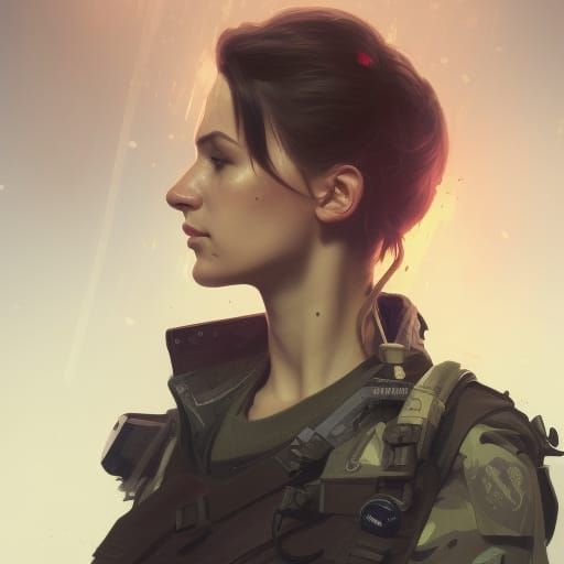 Ukrainian Combat medic advanced warfare head and shoulders p...