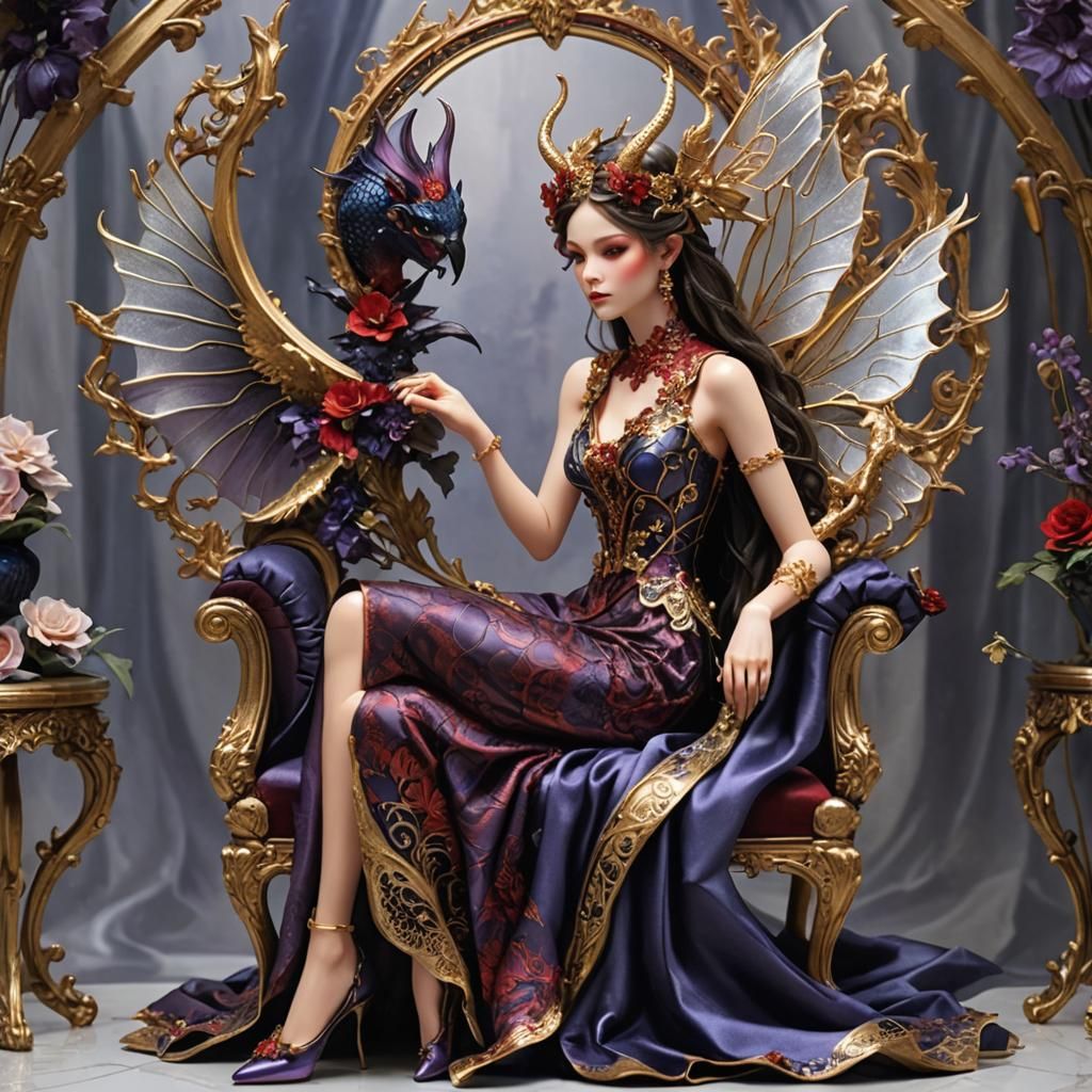 a beautiful and elegant fairy woman exuding pure sophisticat...