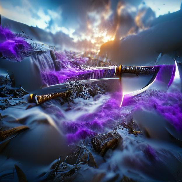 Purple Blade - AI Generated Artwork - NightCafe Creator