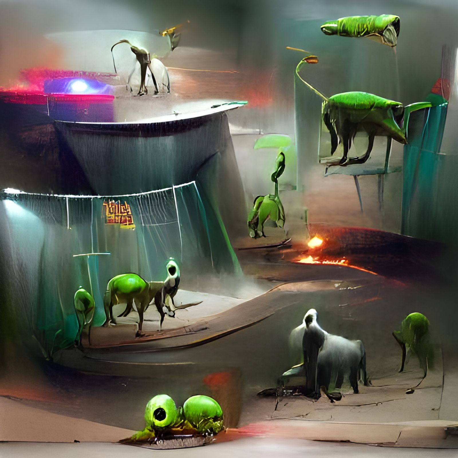 Alien zoo concept art - AI Generated Artwork - NightCafe Creator