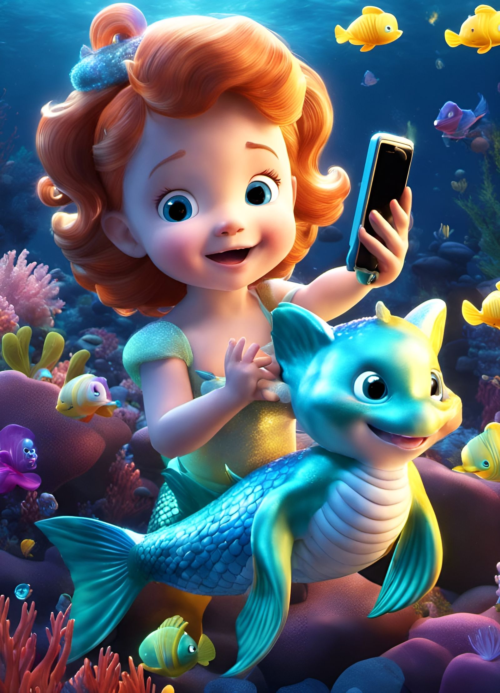 Mermaid Selfie (X)