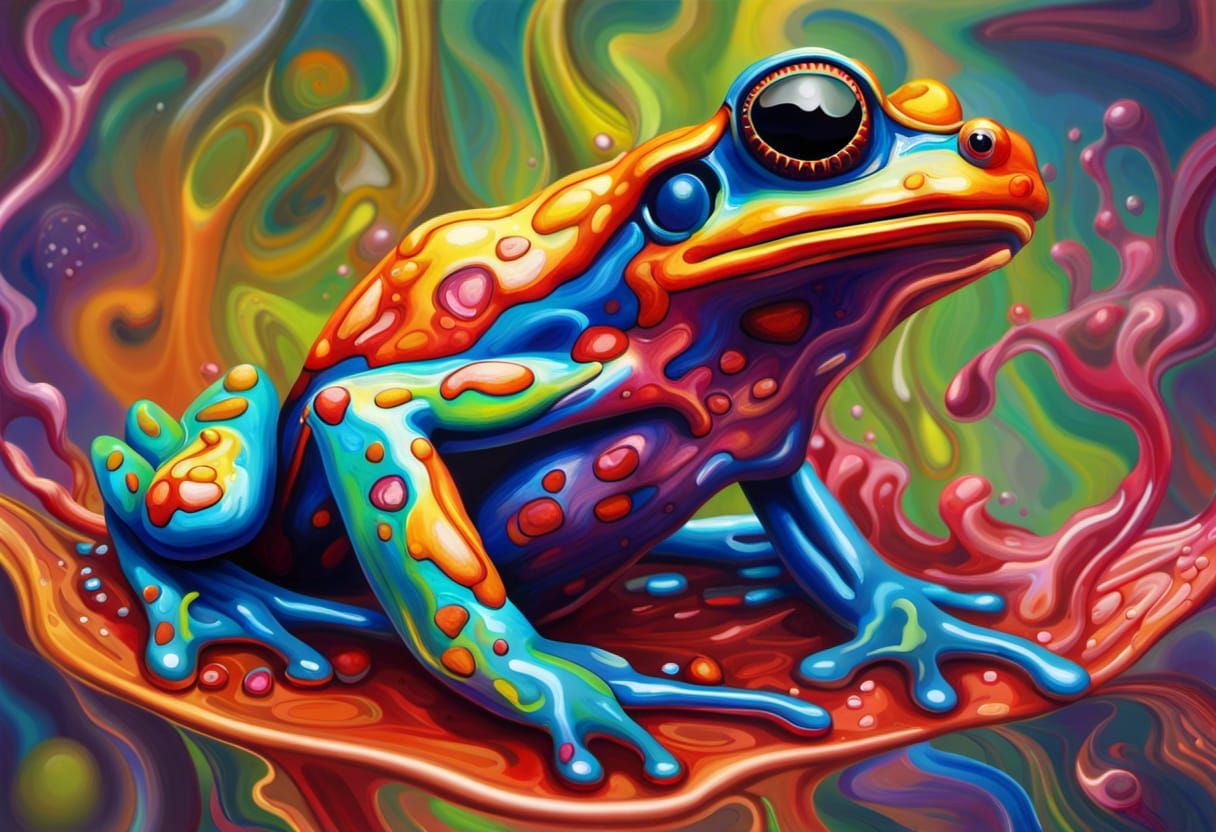 Trippy Frogs v2 - AI Generated Artwork - NightCafe Creator