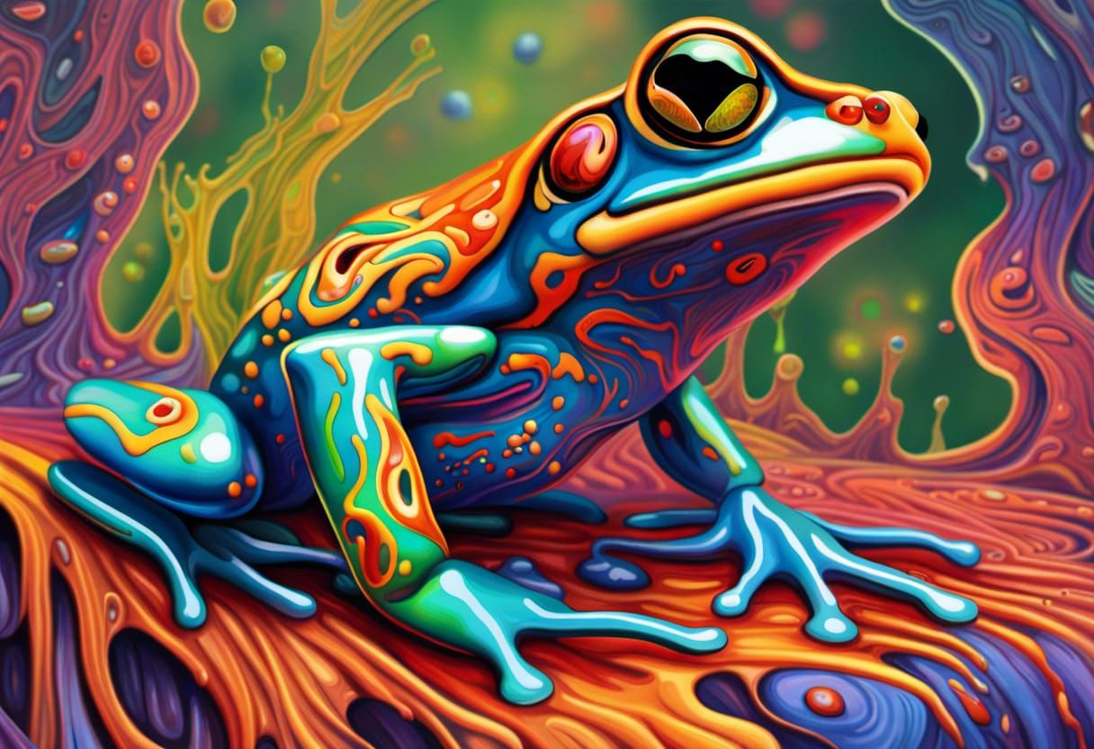 Trippy Frogs v4 - AI Generated Artwork - NightCafe Creator