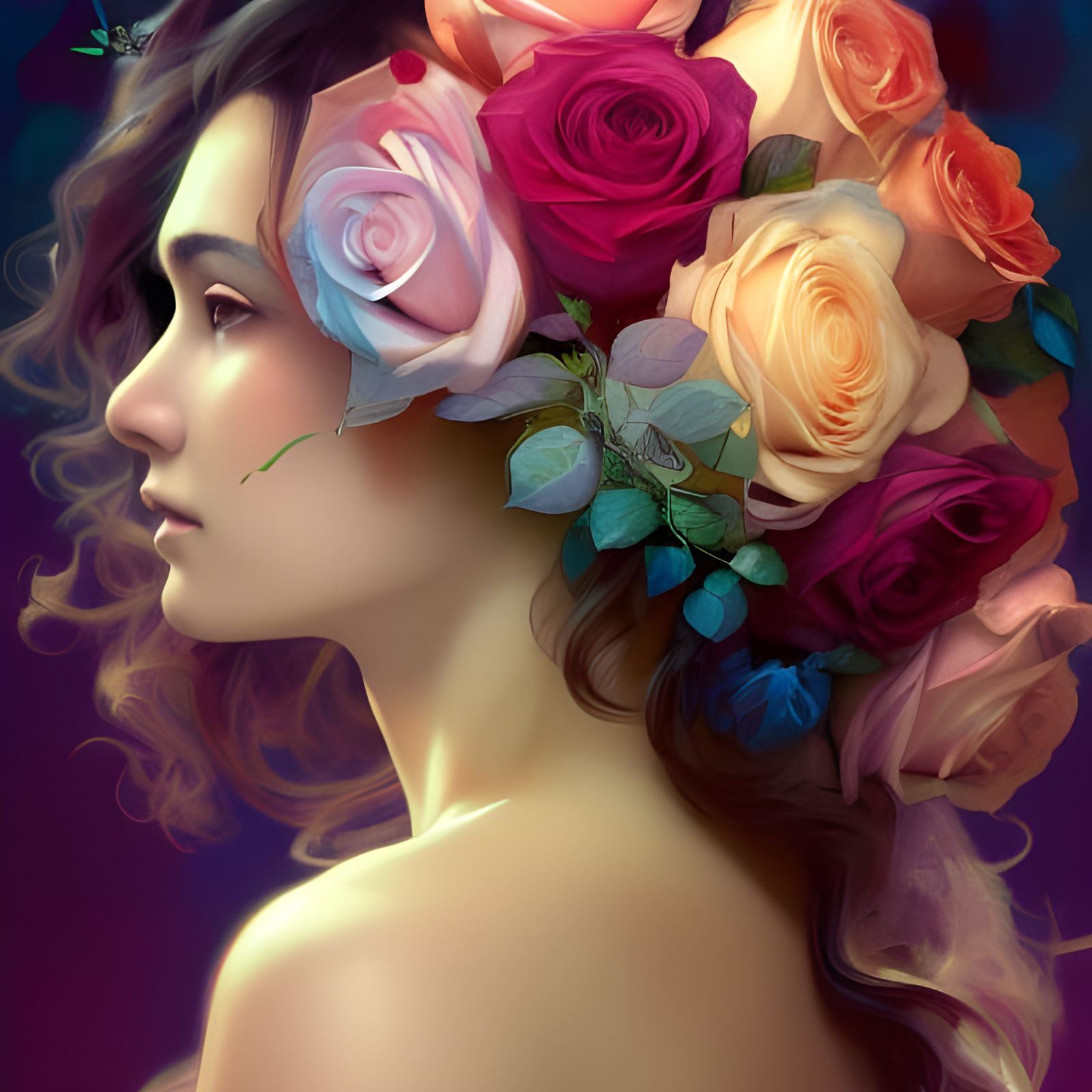 The Lady of Roses  by @Bamfire