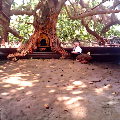 In situ under the Bodhi tree