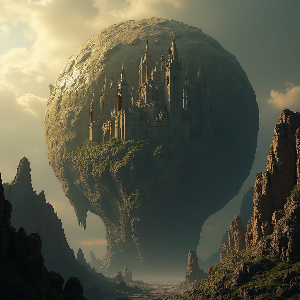 Medieval City Grows from Ancient Asteroid's Rocky Flesh