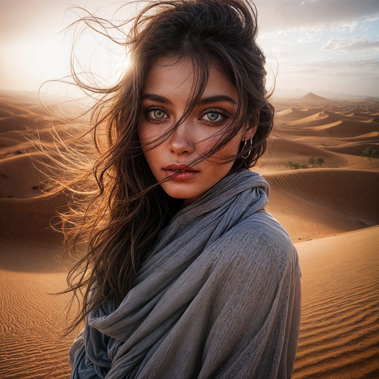 Moroccan girl desert