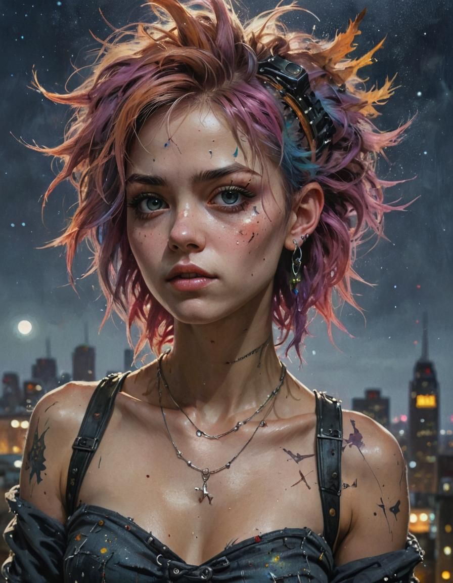 Urban City Punk Portrait