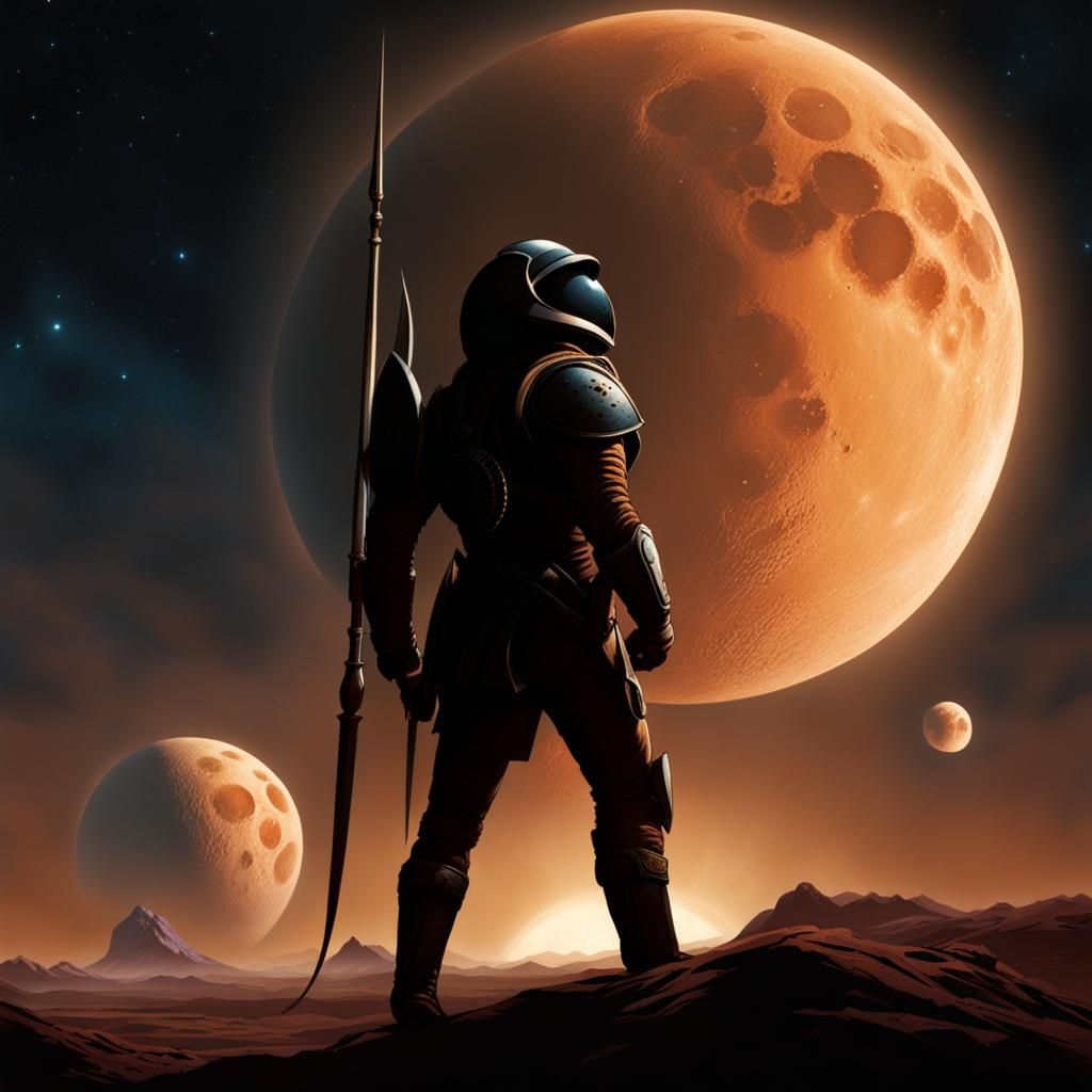 The Hurtling Moons of Barsoom 2 - AI Generated Artwork - NightCafe Creator