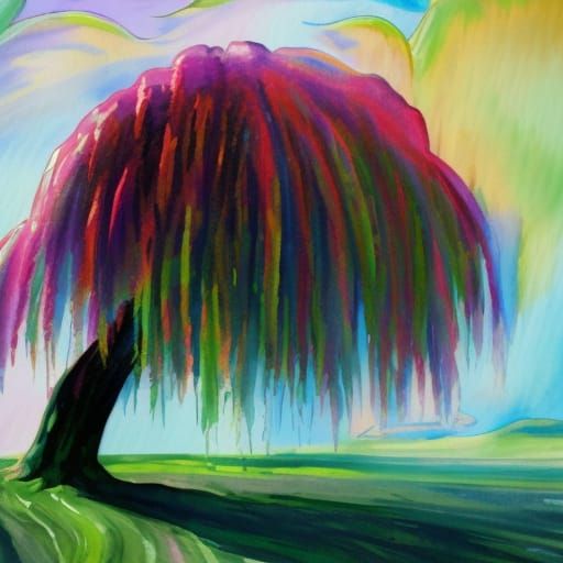 Rainbow weeping willow