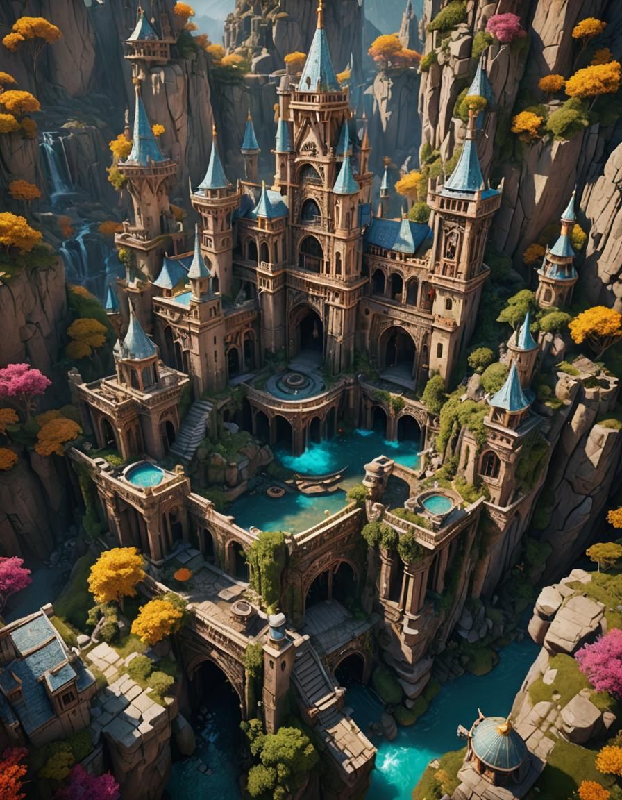 Beautiful Boy Running: Detailed Matte Painting